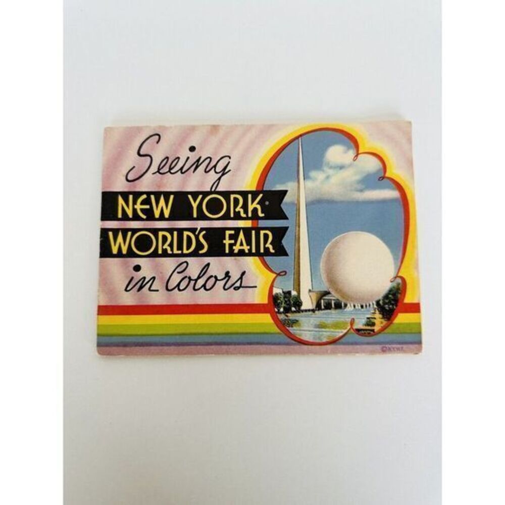Rare New York World's Fair Original‎ 1939 Color Booklet Souvenir w/Envelope